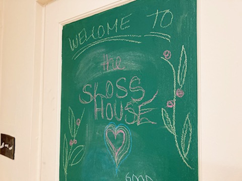 Welcome to Sloss House chalk board